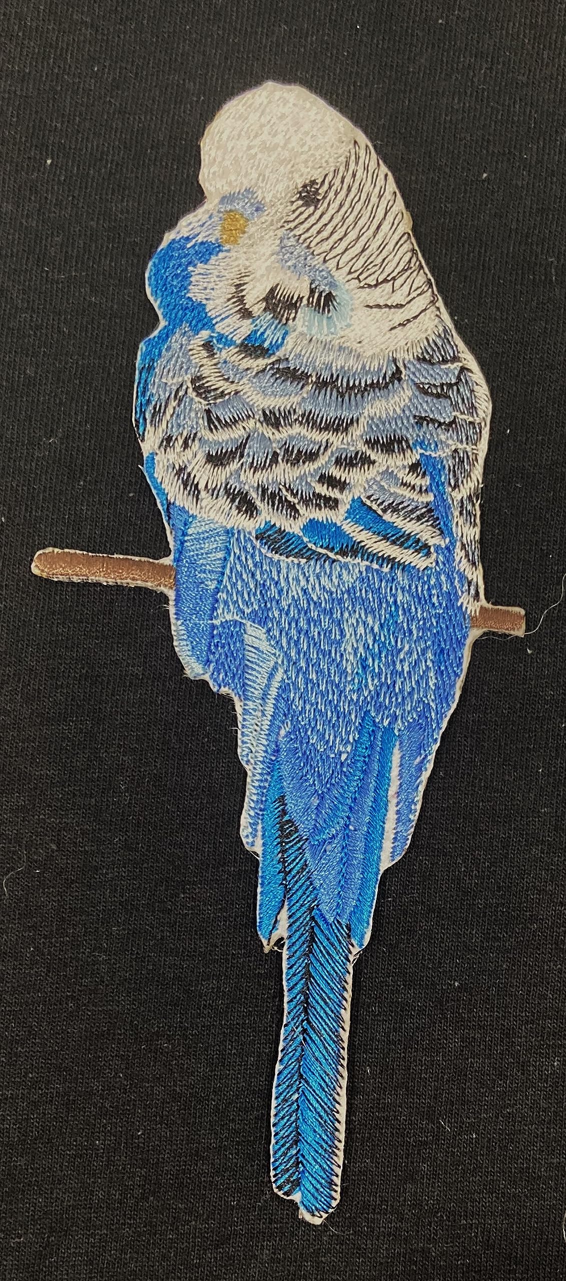 Custom Parakeet Embroidery Iron On/Sew Patch (2.98" x 6.69")
