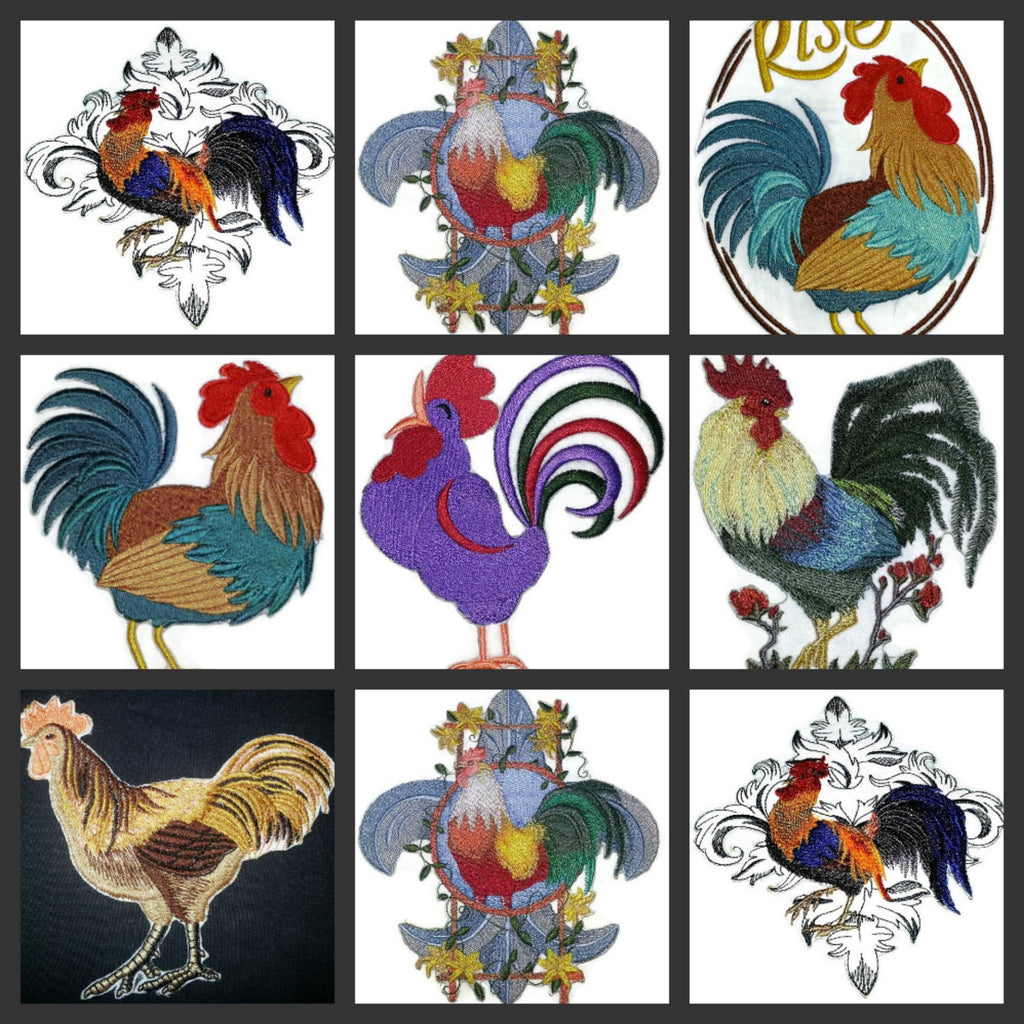 Nature weaved in threads, Amazing Rooster [Gallic Rooster] [Custom and Unique] Embroidered Iron on/Sew patch (5.18" x 4.85") [Made in USA]