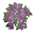 Bloom Azalea Flower (5.52" x 5.99") embroidered iron-on patch