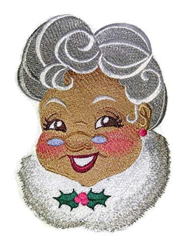 Merry Christmas [So-Sweet Mrs. Claus] Embroidered Iron on/Sew Patch (4.66" x 6")