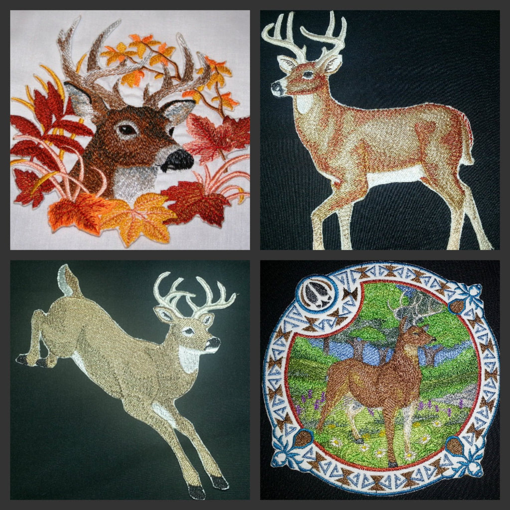 Nature Weaved in Threads, Amazing Animal Kingdom [Walk in The Woods Deer ] [Custom and Unique] Embroidered Iron on/Sew Patch (6" x 6") [Made in USA]