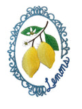 Fruit Cameo - Lemons [] / (5.25" x 7.64") [] embroidered iron-on patch