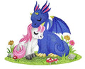 Magical Cuddles (7.8" x 6.68") embroidered iron-on patch
