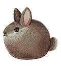 UZ75 New Nature Weaved in Threads, Baby Animal Kingdom [ Roly-Poly Bunny ][] / (3.86" x 3.7") [] embroidered iron-on patch