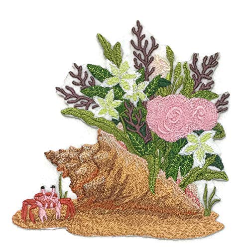 Ocean Calling Custom and Unique [ Ocean Bouquet ] Embroidered Iron On/Sew Patch (5.5" x 5") Made in USA]