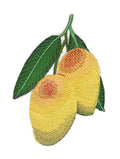 Nature Weaved in Threads, Fruits [Mangoes] [] / [5.1" x "3.73"] [] embroidered iron-on patch