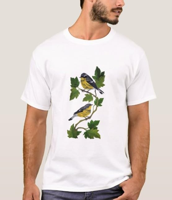 Nature Weaved in Threads, Amazing Birds Kingdom [Magnolia Warbler Panel] [Custom and Unique] Embroidered Iron on/Sew Patch (11.74" x 6.03") [Made in USA]