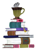 Cup for Book Lover / (10.22" x 6.9") [] embroidered iron-on patch