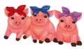 Nature Weaved in Threads, Baby Animal Kingdom [ Sweet Piglet Trio ][] / (10.99" x 5.64") embroidered iron-on patch