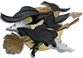 Wild Side Witch (8.1" x 6") embroidered iron-on patch