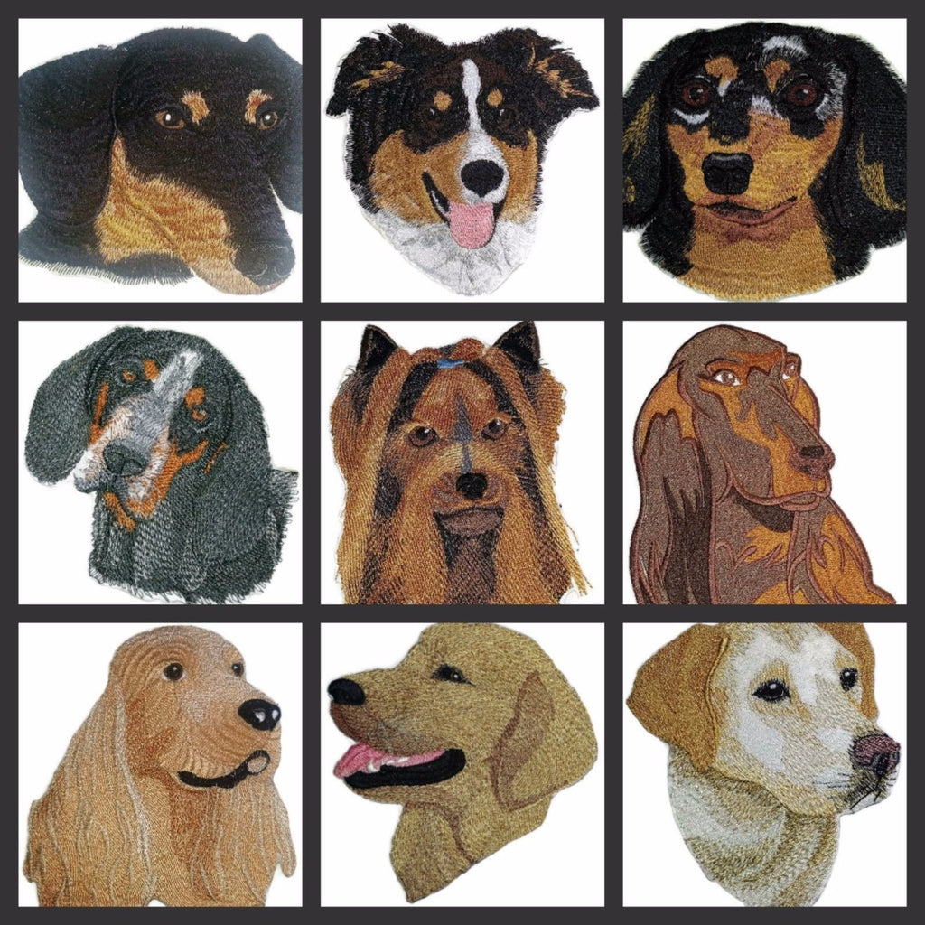 Amazing Custom Kerry Blue Terrier Dog Face Embroidery IronOn/Sew Patch (5.5" x 4")[Made in USA]
