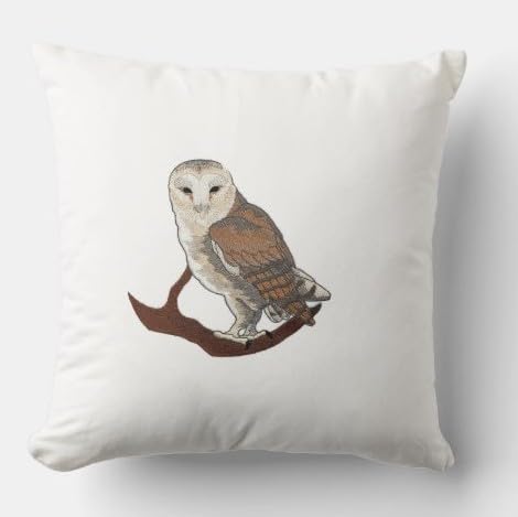 Beyond Vision Custom Birds [Barn Owl] Embroidered Iron on/Sew Patch (6.1" x 6.29")