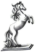 Spirit of Stallions [Rearing Horse On Plinth ] [] / [6.9"9.3"] [] embroidered iron-on patch