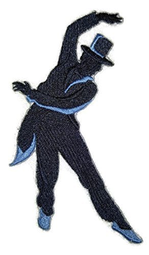 BeyondVision Let's Dance Custom and Unique Embroidered [Tap Silhouette Left Posture] Embroidered Iron on/Sew Patch (5" x 3.67") [Made in USA]