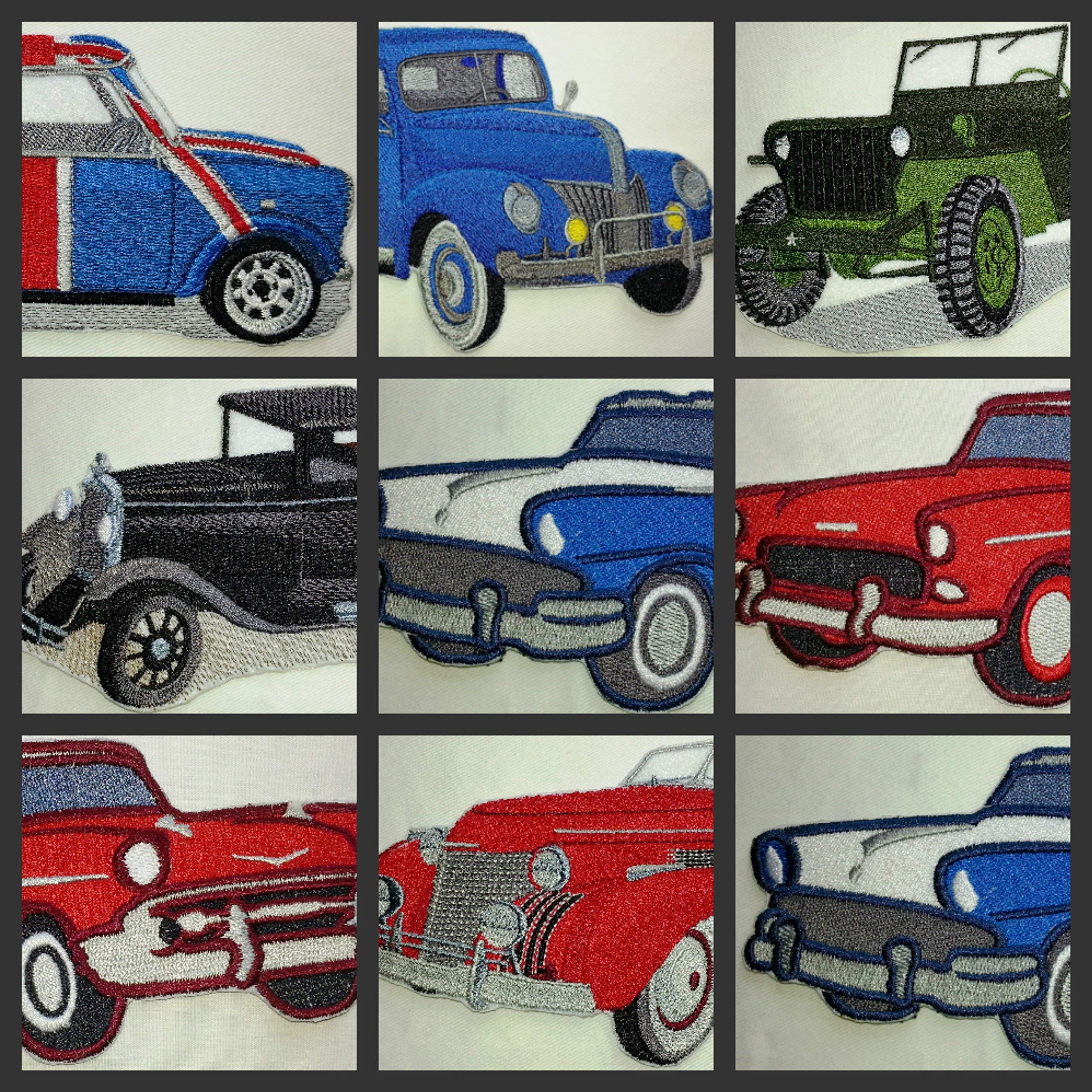 Classic Truck Collection [ 1940s Ford Truck] [American Automobile History in Embroidery] Embroidered Iron On/Sew Patch (6.67" x 4.15") Made in USA]