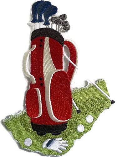 Happy Father's Day Custom and Unique Embroidered Gift [Golf Bag] Embroidered Iron on/Sew Patch (6.8" x 4.78") [Made in USA]