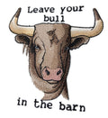 Beyond Vision Animal [Leave Your Bull in The Barn] / (4.84" x 5.32") embroidered iron-on patch