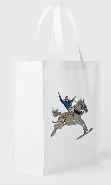 Custom and Unique Spirit of Stallions [Saddle Bronco ] [Custom and Unique] Embroidered Iron on/Sew Patch (8.5" x 8.5") [Made in USA]
