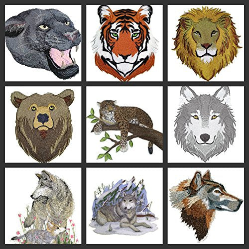 Nature Weaved in Threads, Amazing Animal Kingdom [ Brushed Lion] [Custom and Unique] Embroidered Iron on/Sew Patch (6.45" x 7.8")