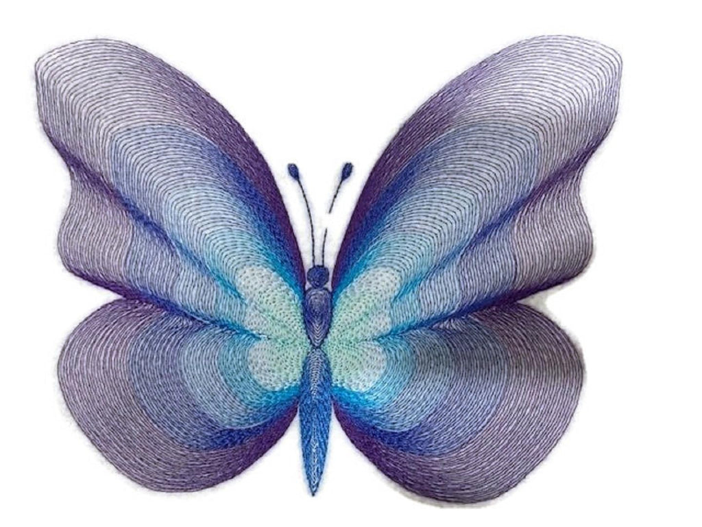 Custom and Unique Amazing Colorful Butterflies [ Nature Wave - Butterfly ] Embroidered Iron On/Sew Patch (7.69" x 5.84")