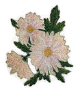 Daisy (3.5" x 4") embroidered iron-on patch