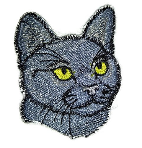 Impresionantes retratos de gatos personalizados [Cara de gato Bombay] Parche bordado para planchar o coser [7,6 cm x 7,6 cm] Hecho en EE. UU.