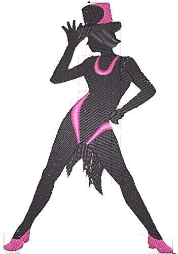 BeyondVision Let's Dance Custom and Unique Embroidered [Jazz Silhouette Right Posture] Embroidered Iron on/Sew Patch (5.5" x 3.71") [Made in USA]