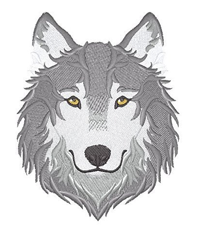 Nature Weaved in Threads, Amazing Animal Kingdom [ Wolf Facel [Custom and Unique] Embroidered Iron on/Sew Patch (4.62" x 6") [Made in USA]