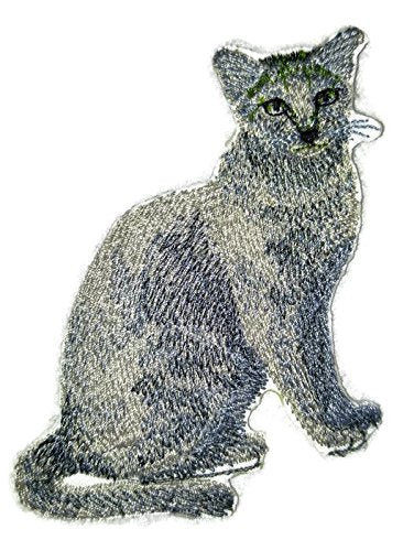 Amazing Custom Cat Portraits [Russian Cat] Embroidered Iron On/Sew Patch (4.5" x 4") Made in USA]