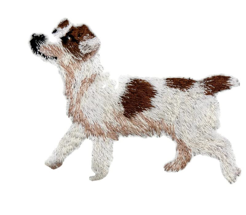 Amazing Custom Dog Portraits [Jack Russell Terrier ] Custom and Unique] Embroidered Iron on/Sew Patch (4.5" x 3.6") [Made in USA]