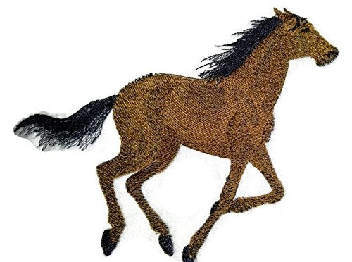 Custom and Unique Spirit of Stallions [Thoroughbred Horse ] [Custom and Unique] Embroidered Iron on/Sew Patch (6.46" x 4.86") [Made in USA]
