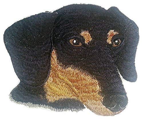Amazing Smooth Dachshund Dog Face Embroidery IronOn/Sew Patch (6" x 5.1")[Made in USA]