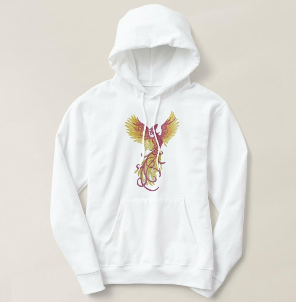 Phoenix Ascends Embroidered Patch Large (6.86" x 9.69") | Iron-On or Sew-On | Mythical Phoenix Applique