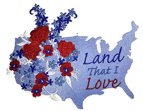 God Bless America Custom and Unique Patriotic Patches [Land That I Love ] Embroidered Iron on/Sew Patch (6.89" x 8.59") [Made in USA]
