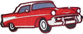 1957 Chevy Bel Air (6.85" x 3.85") embroidered iron-on patch