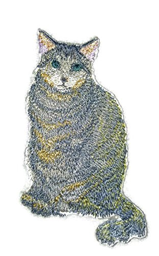 BeyondVision - Impresionantes retratos de gatos personalizados [gato atigrado marrón] Parche bordado para planchar o coser [11,4 cm x 7,6 cm] Hecho en EE. UU.