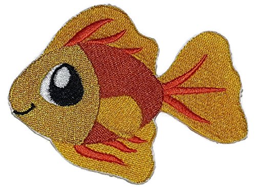 Nature's Bounty Beautiful Custom Fish Portraits [ Pet Goldfish Fish ] Embroidered Iron On/Sew Patch (3" x 3.75") Made in USA]