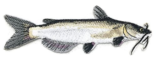 Nature's Magic Beautiful Custom Fish Portraits [Catfish Without Name ] Embroidered Iron On/Sew Patch (6.87" x 2.35") Made in USA