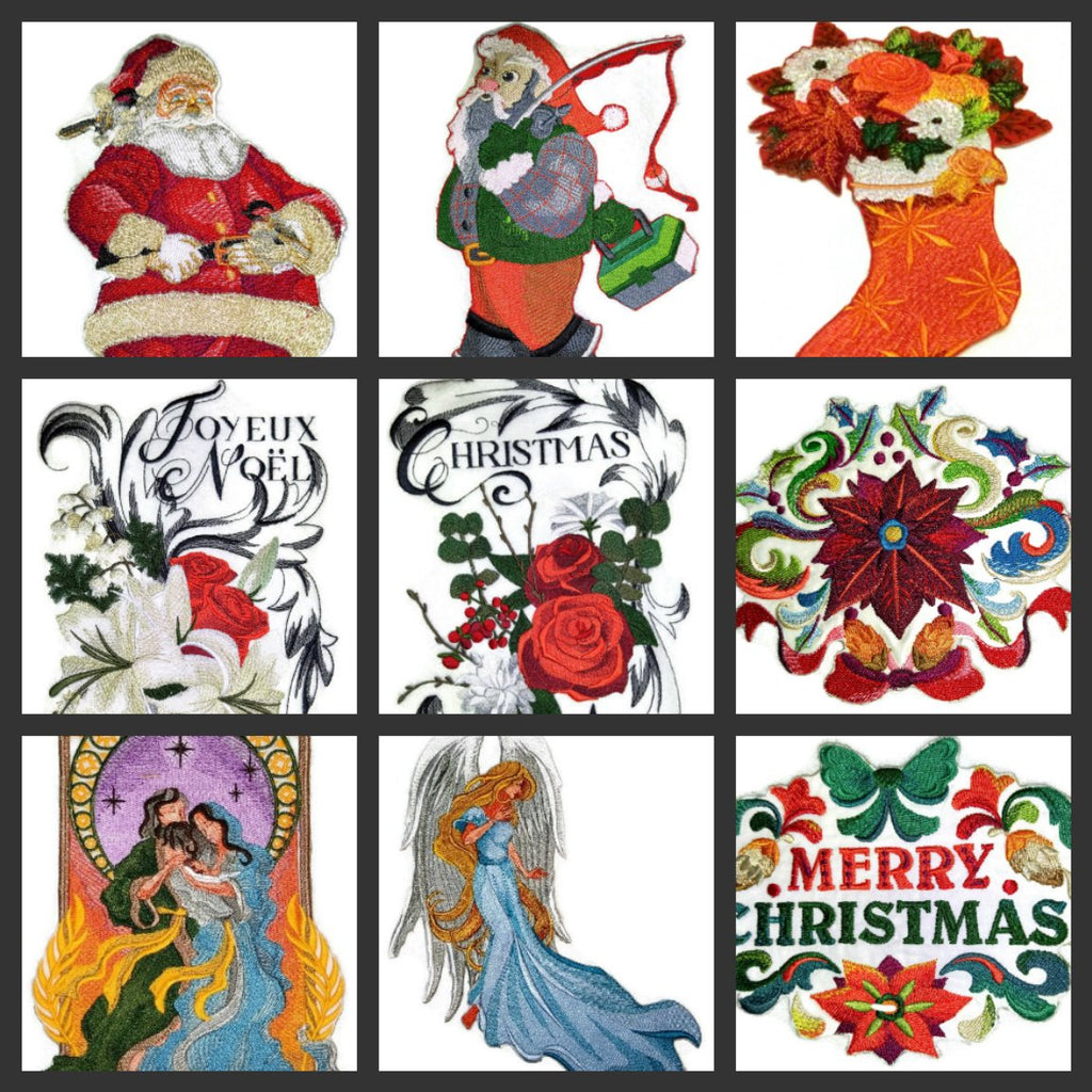 Beyond Vision Merry Christmas [ Read a Little Christmas Story - Santa ] Embroidered Iron on/Sew Patch (6.88" x 8.25")