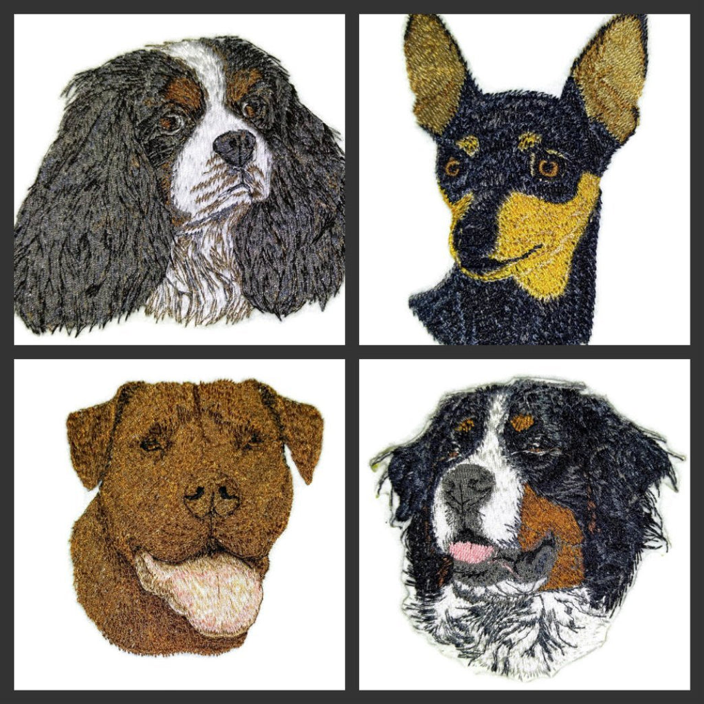 Amazing [Cavalier King Charles Dog Face] Embroidery Iron On/Sew Patch (4" x 3.6")[Made in USA]