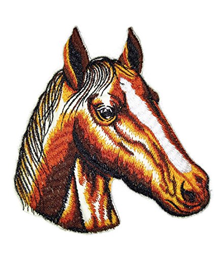 Custom and Unique Horse Face [ Horse Face] Embroidered Iron On/Sew Patch (4" x 4.5") Made in USA]