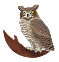 Great Horned Owl (5.9" x 6.24") embroidered iron-on patch