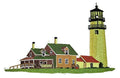 Highland Lighthouse (9" x 5.7") embroidered iron-on patch