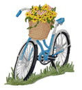Spring Blooms with Vase [Bicycle Built for Bloom ] / (5.54" x 4.86") [] embroidered iron-on patch
