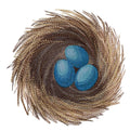 Bird Realistic Robin's Nest (7.8" x 7.42") embroidered iron-on patch