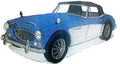 1966 Austin Healey (6.55" x 3.76") embroidered iron-on patch