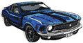 Mustang 69 Boss (6.2" x 3.1") embroidered iron-on patch