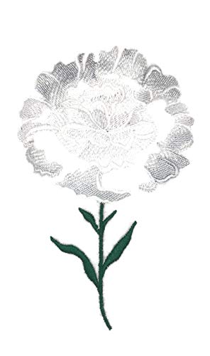 Custom and Unique (Bloom Carnation) A Inspirational Blooms Flower Embroidered Iron on/Sew Patch (3.8" x 6") [Made in USA]