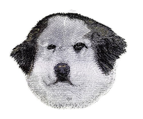 Amazing [Great Pyrenees Dog Face] Embroidery Iron On/Sew Patch (4" x 4")[Made in USA]
