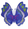 Watercolor Morning Glory Butterfly (5.76" x 4.85") embroidered iron-on patch